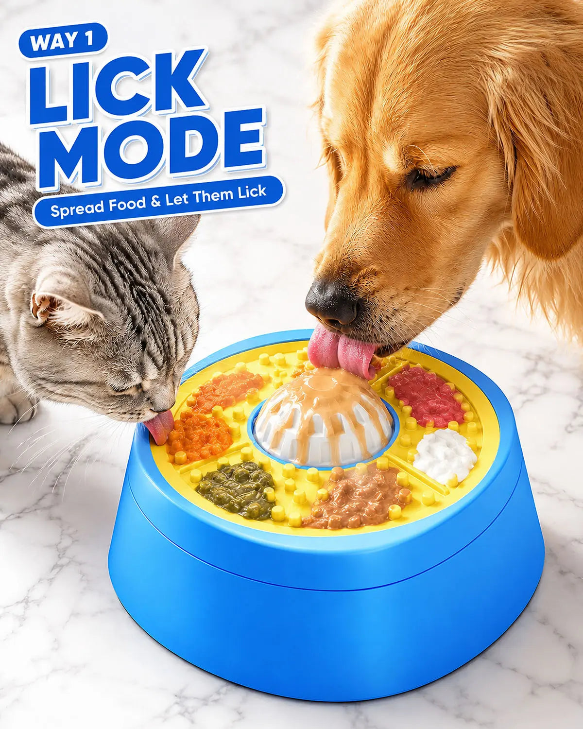 2-in-1 Slow Feeder & Frozen Treat Bowl for Dogs