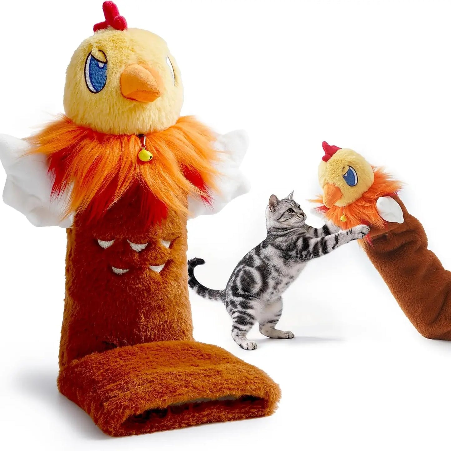 Interactive Cat Wrestling Toy with Catnip