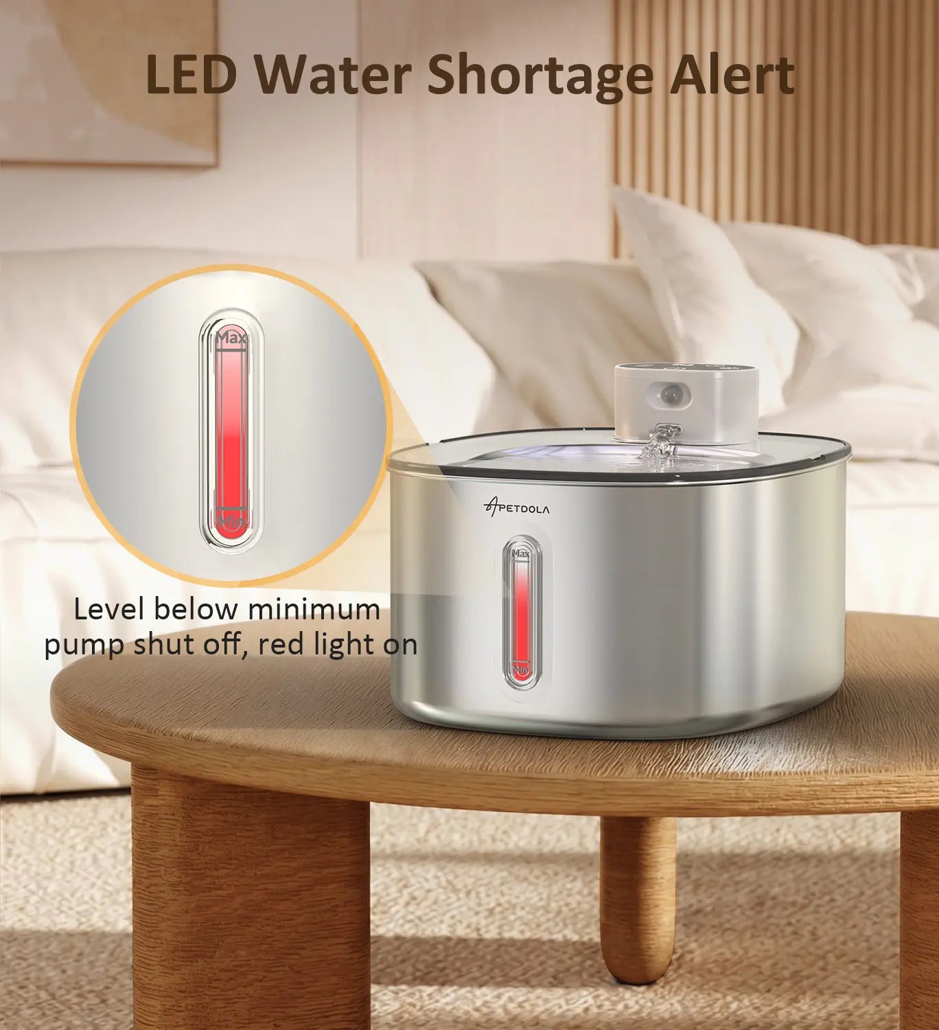 4L Wireless Stainless Steel Water Fountain for Cats & Dogs