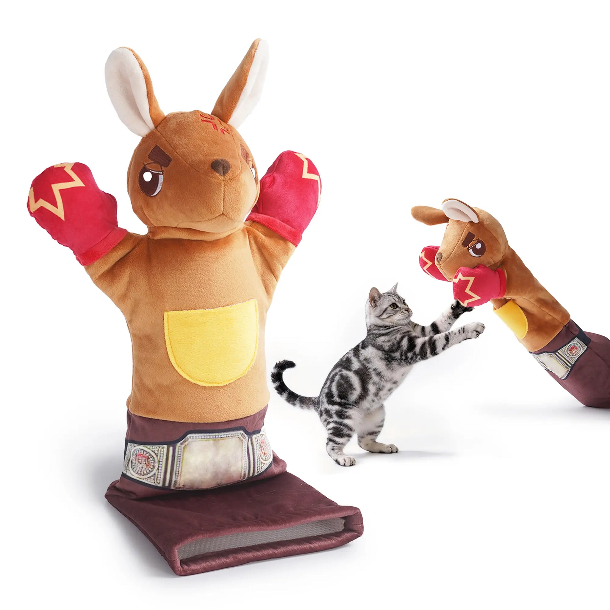 Interactive Cat Wrestling Toy with Catnip
