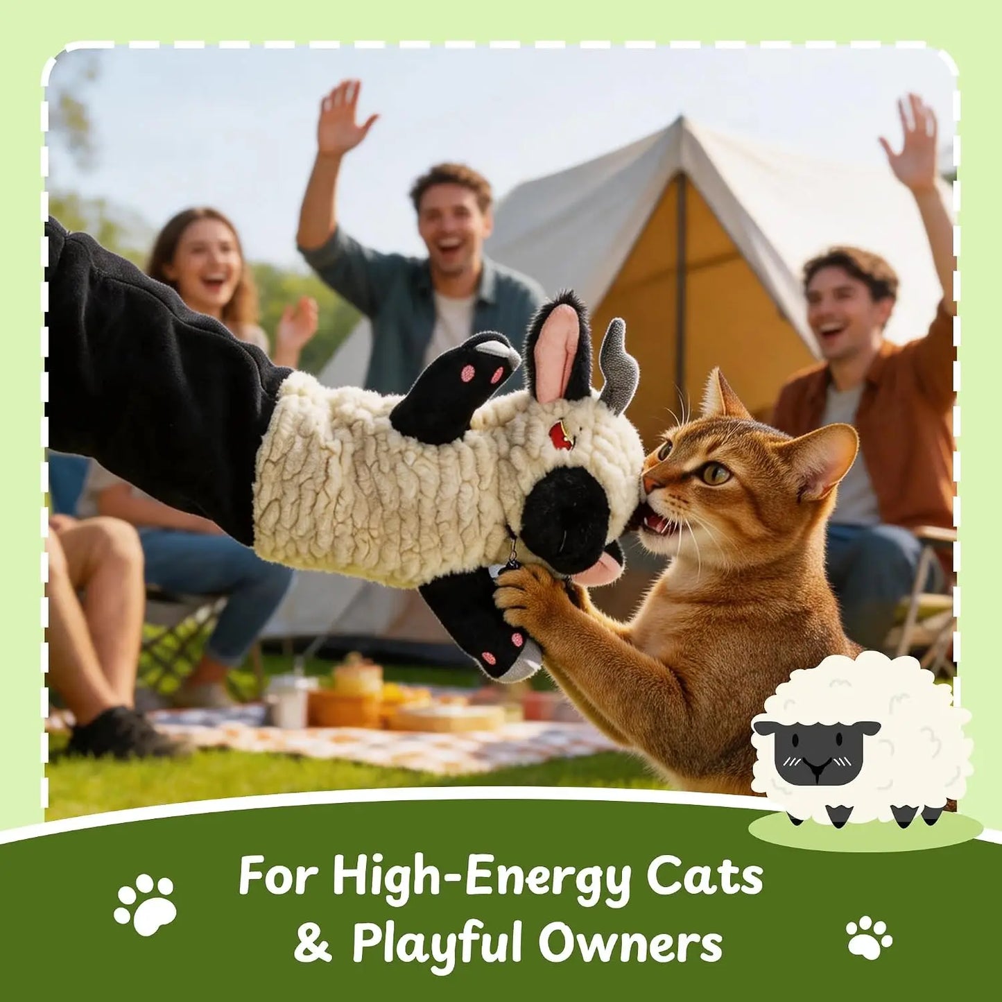 Interactive Cat Wrestling Toy with Catnip