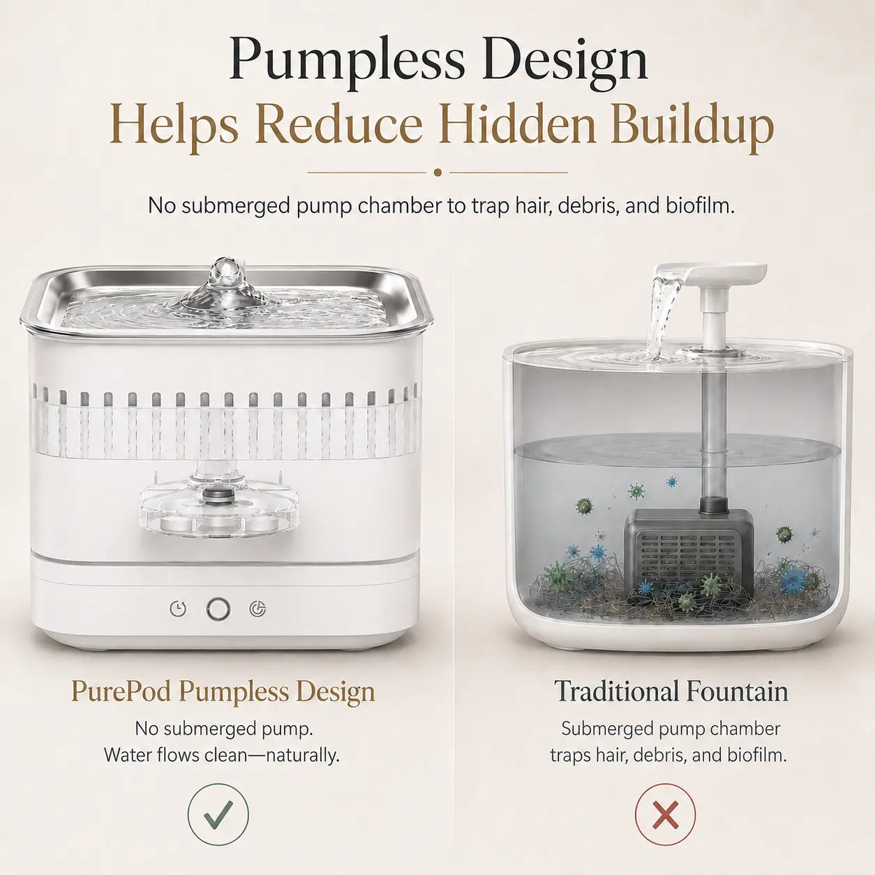 Smart Cordless Cat Water Fountain with Motion Sensor