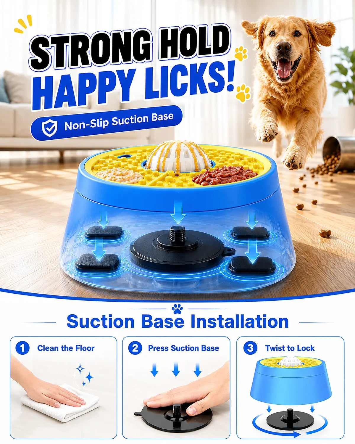 2-in-1 Slow Feeder & Frozen Treat Bowl for Dogs