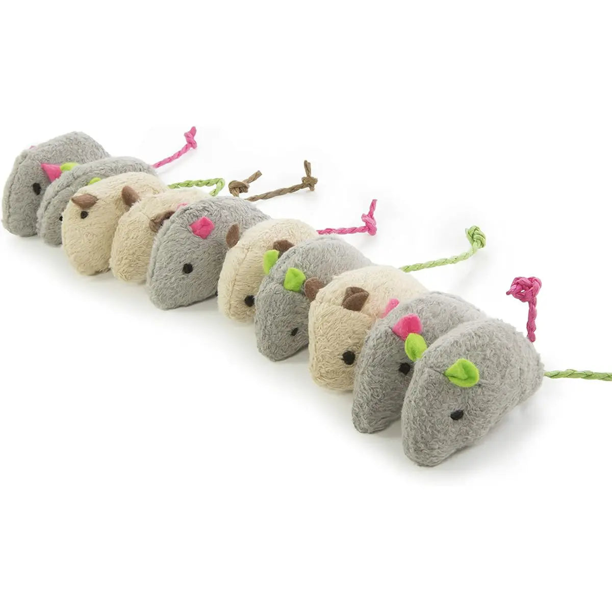 10-Pack Plush Catnip Mice Toys for Cats