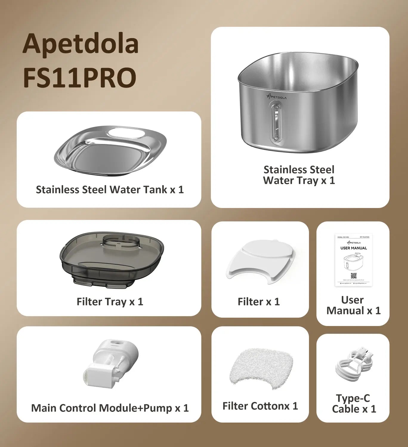 4L Wireless Stainless Steel Water Fountain for Cats & Dogs