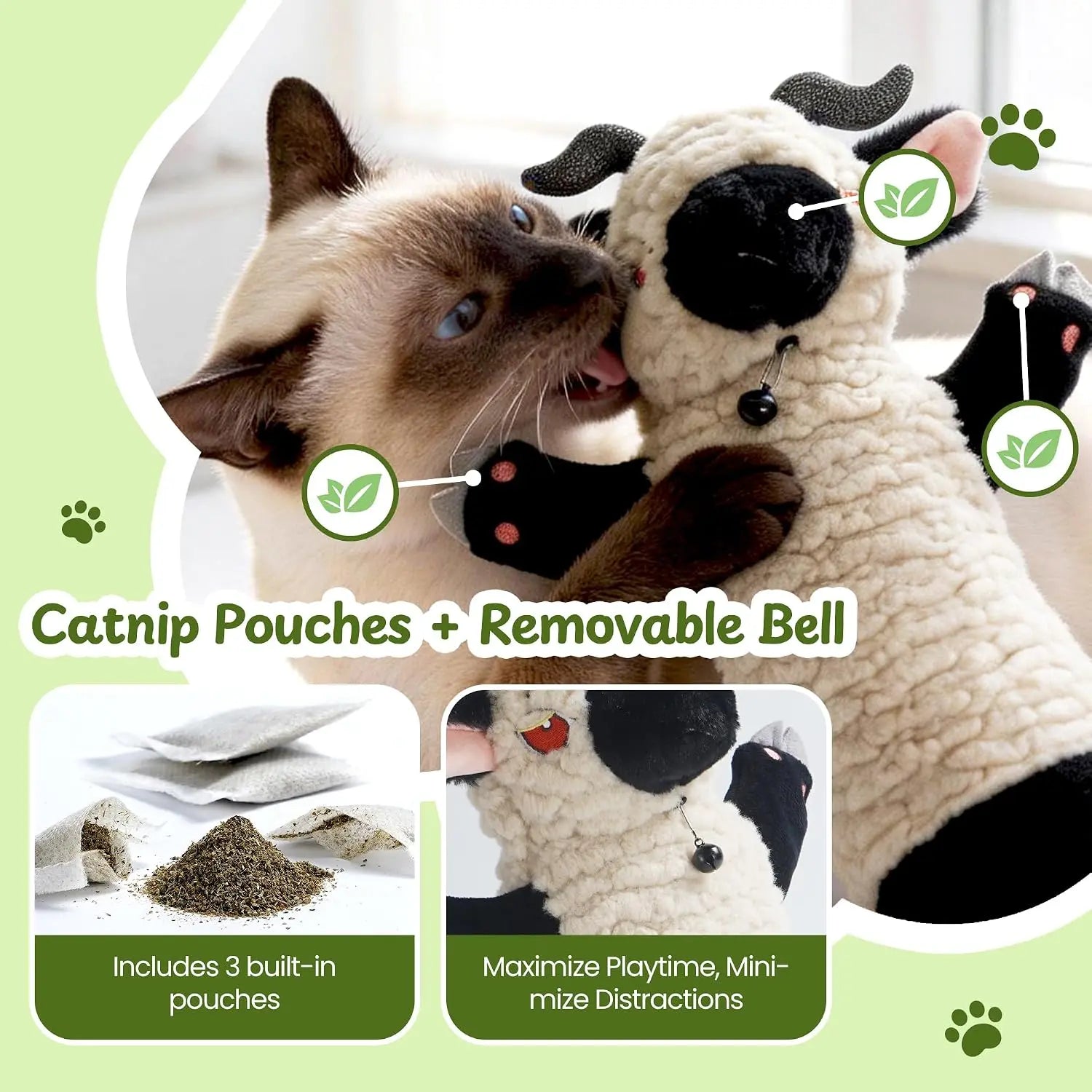 Interactive Cat Wrestling Toy with Catnip