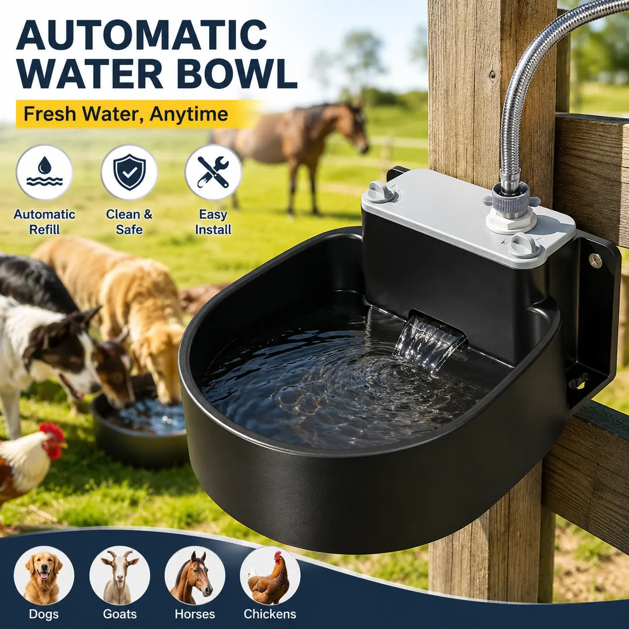 Farmparadise Automatic Self-Filling Water Bowl for Dog