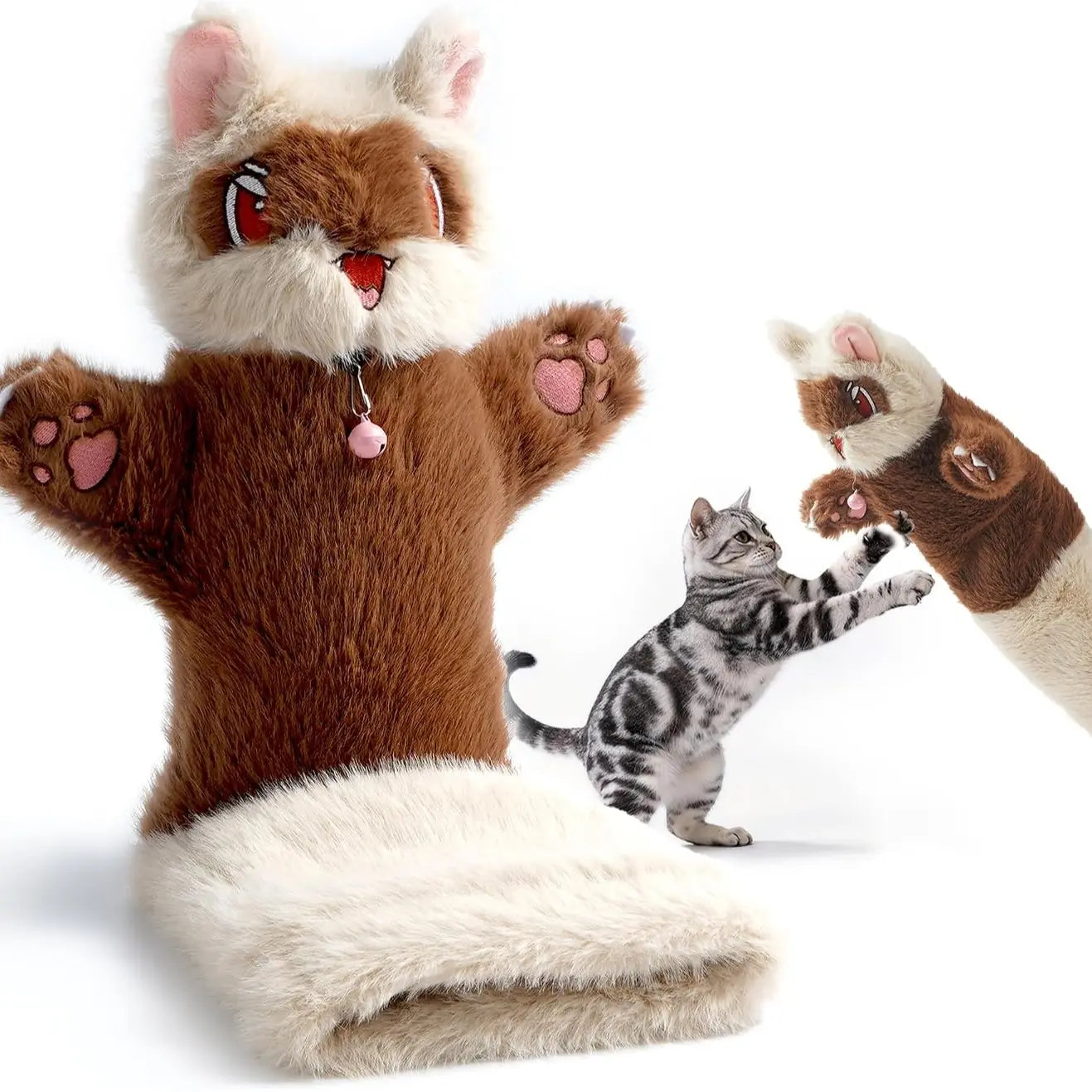 Interactive Cat Wrestling Toy with Catnip