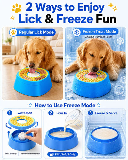 2-in-1 Slow Feeder & Frozen Treat Bowl for Dogs