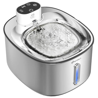 4L Wireless Stainless Steel Water Fountain for Cats & Dogs