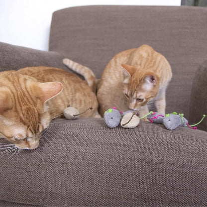 10-Pack Plush Catnip Mice Toys for Cats