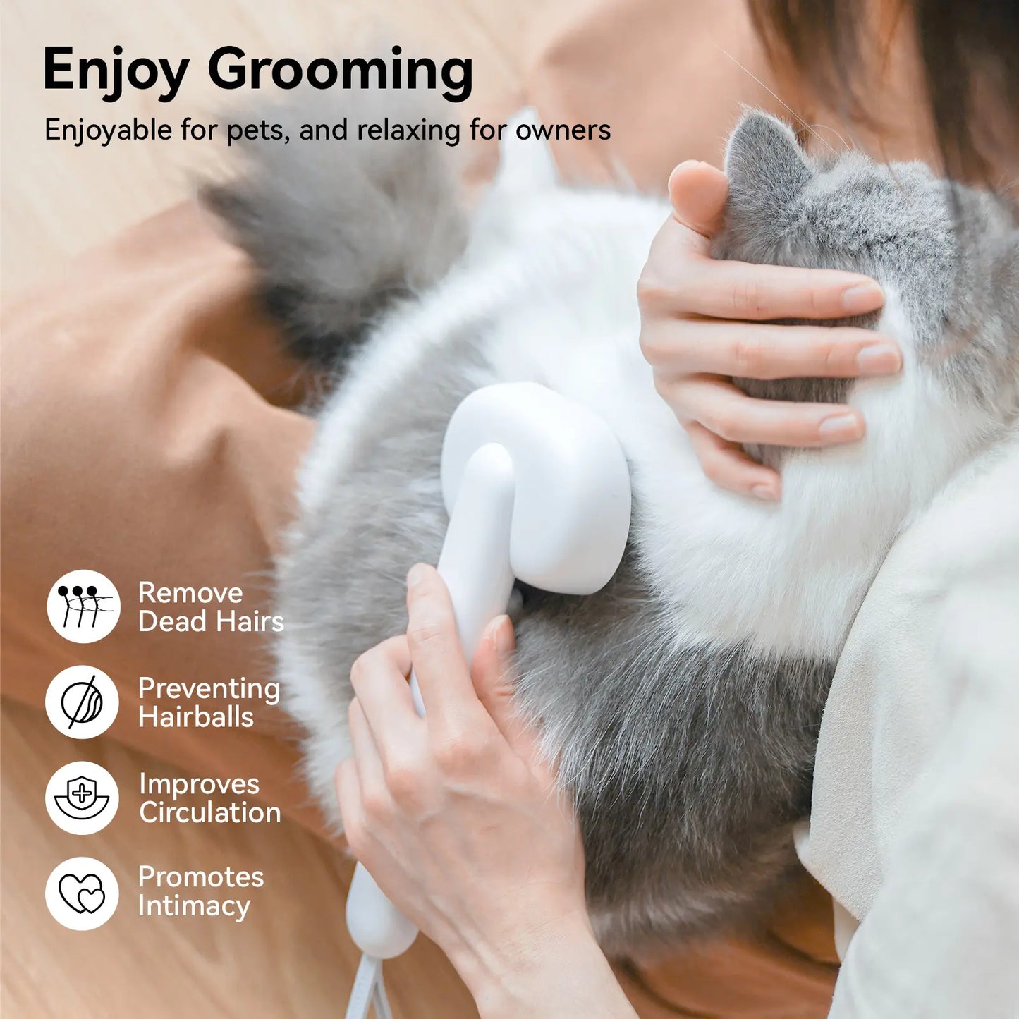 Deshedding & Massage Brush for Cats & Dogs