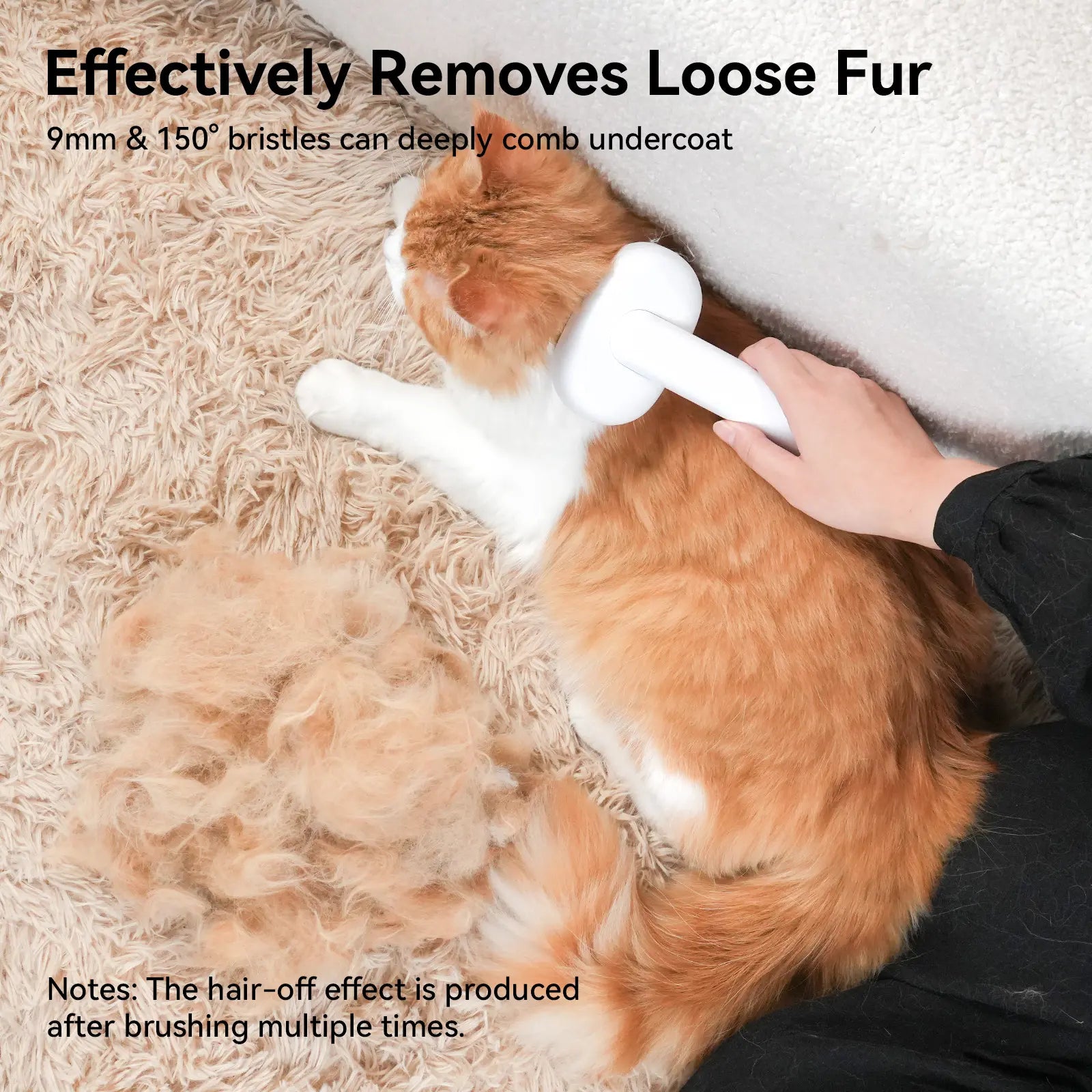Deshedding & Massage Brush for Cats & Dogs