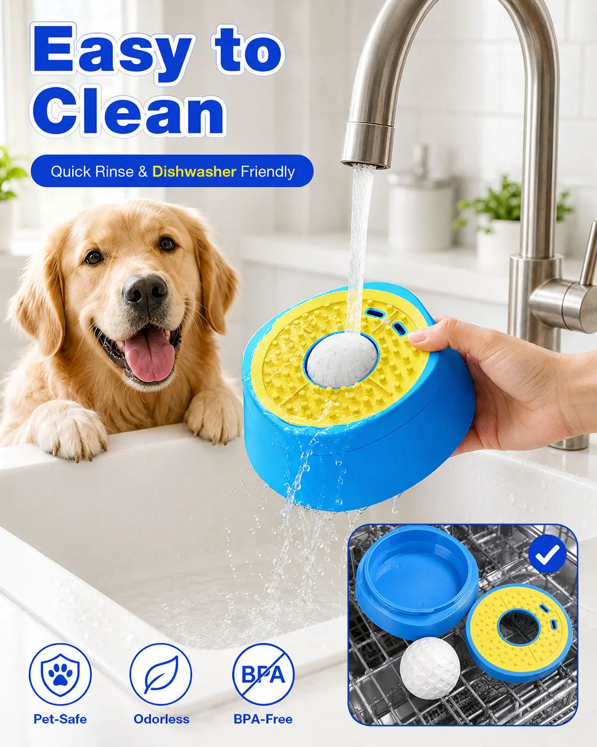 2-in-1 Slow Feeder & Frozen Treat Bowl for Dogs