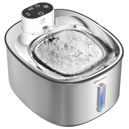 4L Wireless Stainless Steel Water Fountain for Cats & Dogs