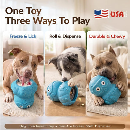 3-in-1 Frozen Treat & Chew Toy for Dogs